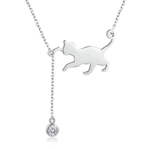 Damhalsband med katt M124
