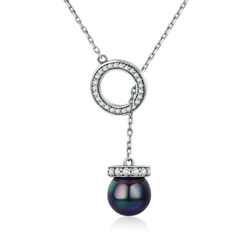 Damhalsband med cirkel och pärla