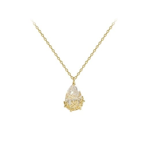 Damhalsband med kristall D249