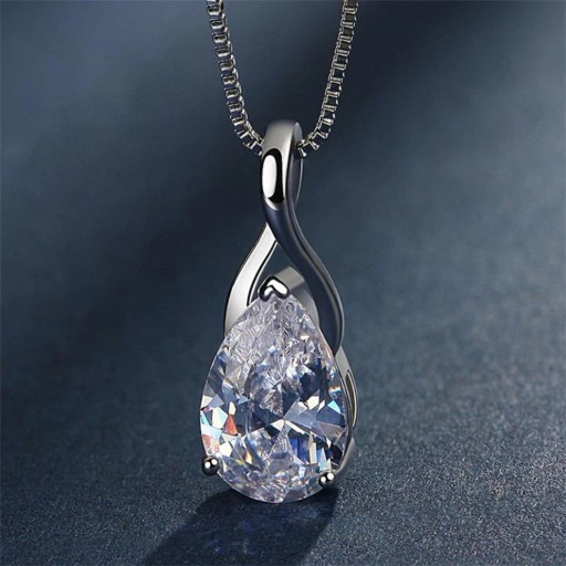 Damhalsband med kristall G663