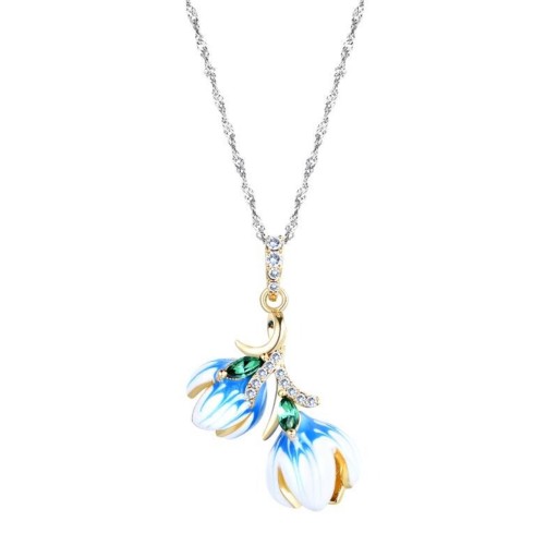 Damhalsband med blommor G672