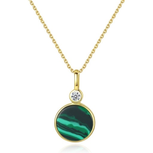 Damhalsband med malakit