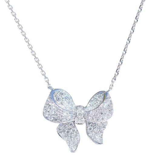 Damhalsband med rosett D223