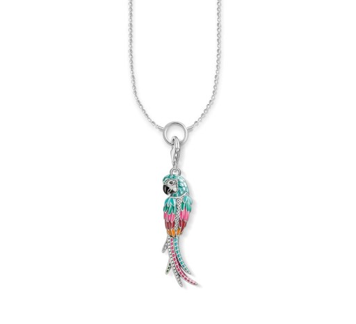 Damhalsband med en papegoja