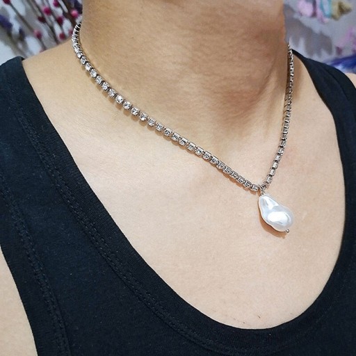 Dampärlhalsband G746