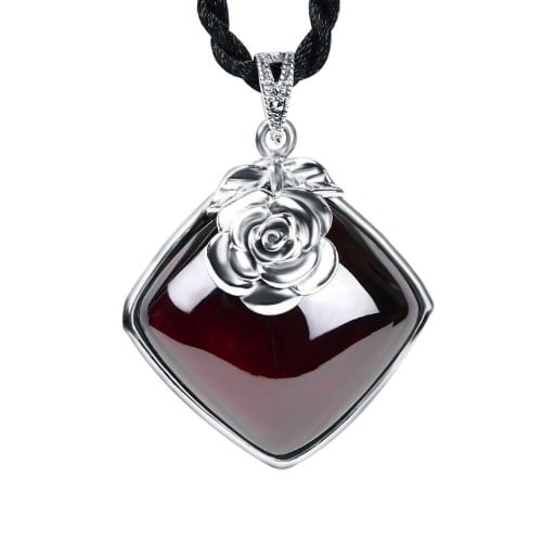 Damhalsband med ros D669