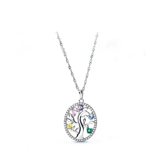 Damhalsband med livets träd D754
