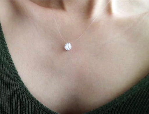 Damhalsband med zirkon D50