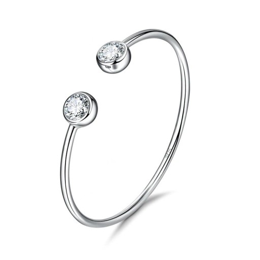 Kvinnors öppet armband med stenar