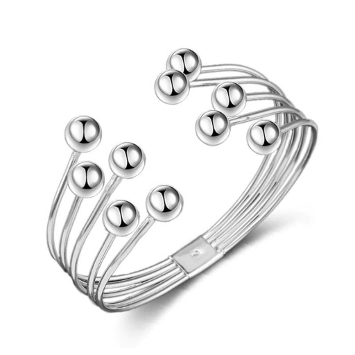 Kvinnors öppet armband med pärlor