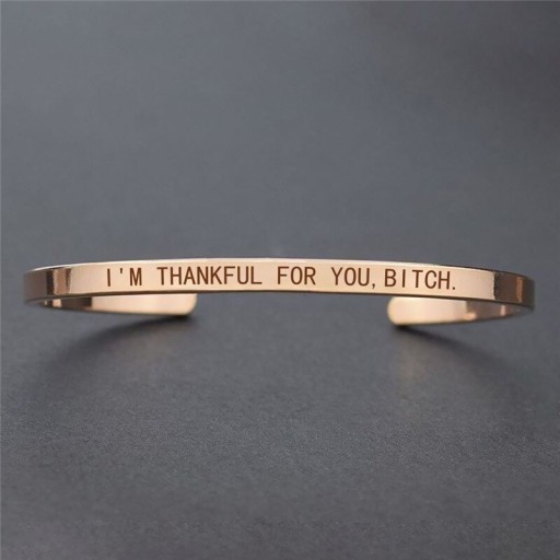 Öppet armband för kvinnor med inskription H386