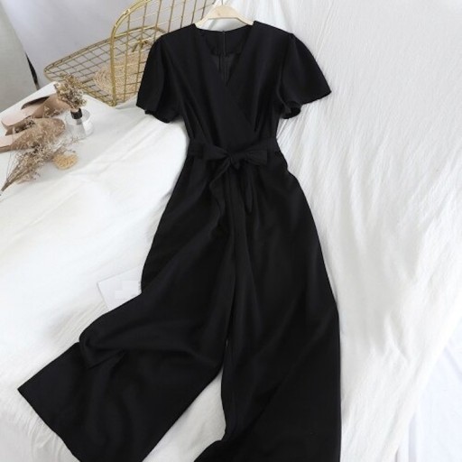 Jumpsuit för kvinnor med knytband i midjan A2008