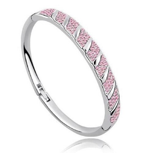 Solid armband för kvinnor med stenar H547