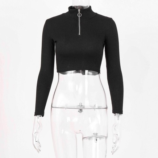 Stickad crop top för damer A2178