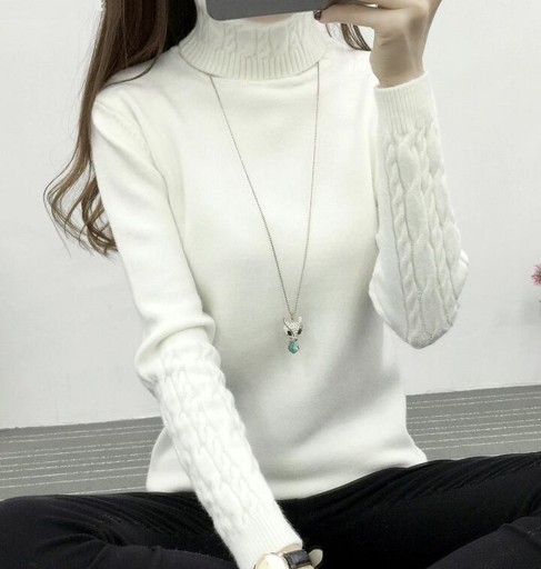 Stickad turtleneck, dam A2125