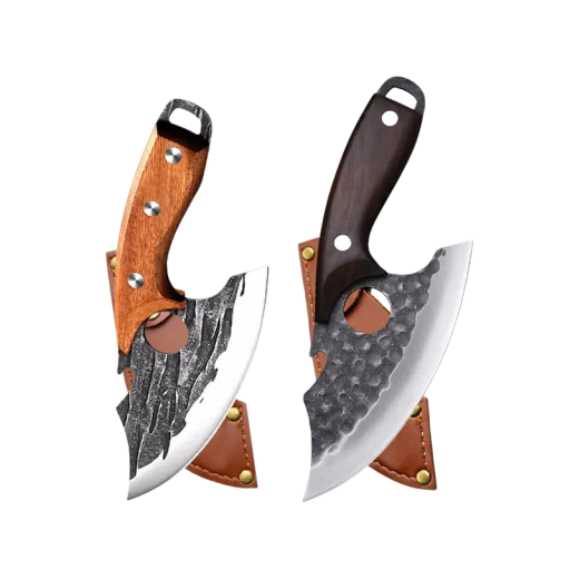 2er Set Ausbeinmesser aus Edelstahl 192x125x72 mm Küchen-Fleischbeil Metzgermesser zum Schneiden von Obst und Gemüse Kochen und Portionieren