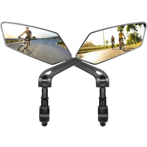 2er Set Drehbare Fahrradrückspiegel 10 x 13 x 11 cm Verstellbare Lenkerspiegel Sicherheits-Fahrradspiegel für Fahrräder