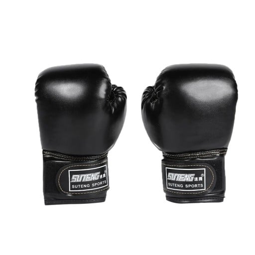 2ks boxerské tréninkové rukavice Prodyšné PU kožené rukavice MMA karate sparring bojové sportovní rukavice s pěnovou výplní pro ochranu