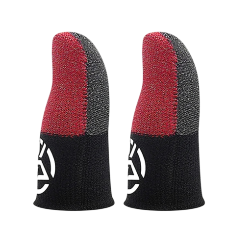 2ks Gamer Finger Rukavice 4,6 x 2,5 cm Pletené návleky na prsty Priedušné Dotykové protišmykové návleky Strieborná vodivá tkanina