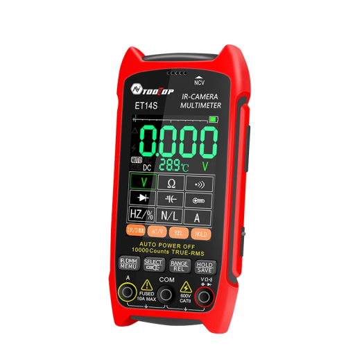 2v1 Thermische camera en digitale multimeter 25 Hz 240x240 pixels Bereik -20 tot 550°C Nauwkeurigheid ±2°C 2,8" display USB-C aansluiting 18650 batterij
