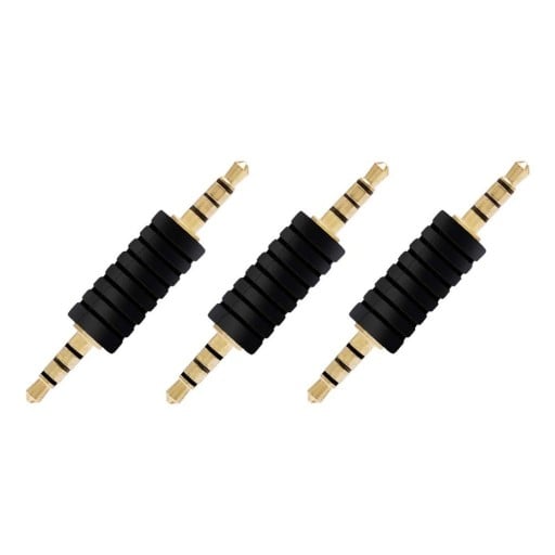 3,5 mm jack forbindelse han til han til forbindelse af audio enheder og kabler med jack stik Længde 5,1 cm Stik i guld Farve Pakke med 3 stk