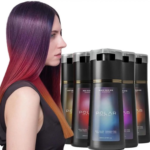 3 in 1 Hair Colouring Shampoo 200 ml Nourishing Long-Lasting Colour Grey Coverage For Women and Men Various Shades