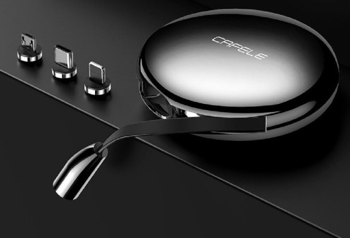 3-in-1 intrekbare magnetische USB-datakabel