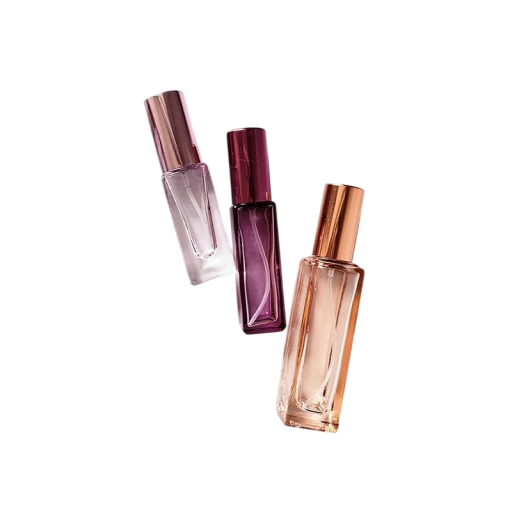 3 pcs flacon en verre pour parfum 5 ml flacon rechargeable orange violet rose compact pour le voyage dans le sac à main