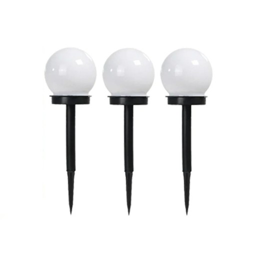 3 pezzi Luce LED Solare Illuminazione da Giardino Esterna Lampadina Bianca Luci Solari Impermeabili Decorazione per Prato, Sentiero, Cortile, Terrazza