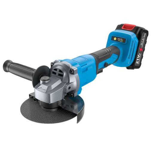 3-stufiger Akku-Schleifer 21V 34,2 x 20 x 10,3 cm Metall + ABS Mit Batterie und Zubehör Multifunktionsschleifer zum Schleifen, Polieren, Schneiden