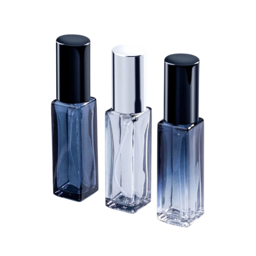 3 unidades de frascos de vidrio para perfume de 10 ml frascos rellenables gris azul oscuro ombré compacto para viajes y uso diario