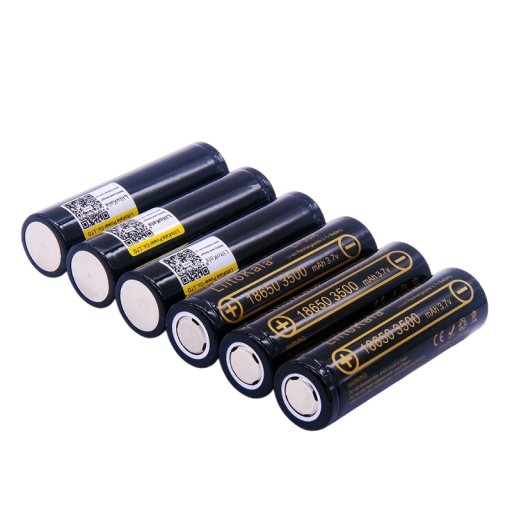 30 unidades 3,7V 3500mAh Baterias Li-ion 18650 Recarga de alta descarga 10A Luz intermitente Para vaping Lanternas 65,5x18,5 mm