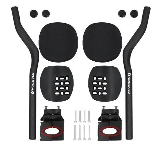 30° Verlengstukken voor AERO Sturen Set met Beugels en Onderleggers Zwart Accessoires voor Hometrainer met Montagekit