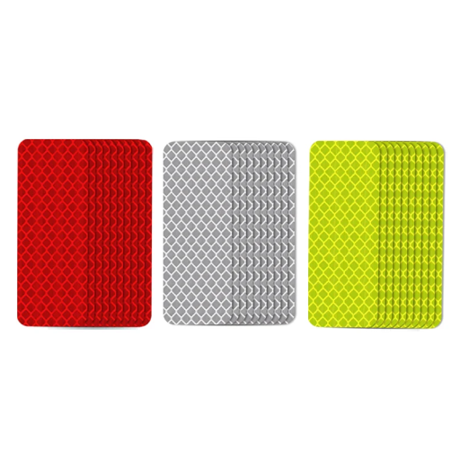 30er Set reflektierende Fahrradaufkleber 30x80 mm Farbmix Rahmenreflektoren Sicherheitsreflektoren für Fahrradrahmen Nachtsichtbarkeit Fahren