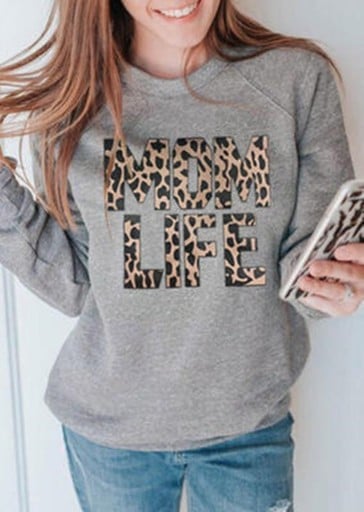 Damtröja med leopardtryck