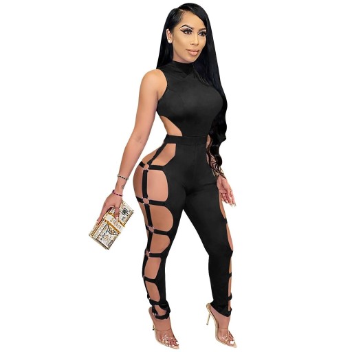 Sexig ärmlös jumpsuit för kvinnor B836