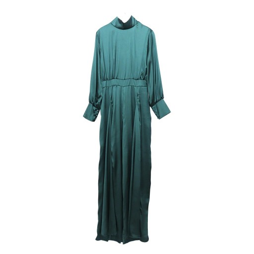 Formell satin jumpsuit för kvinnor
