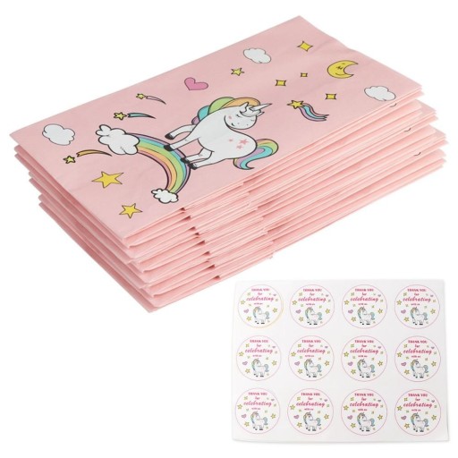 Unicorn presentpåse 12 st