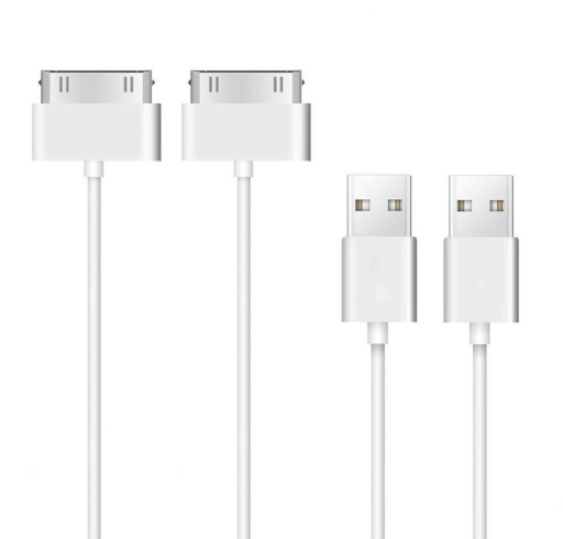 USB till Apple 30-stifts datakabel 2 st