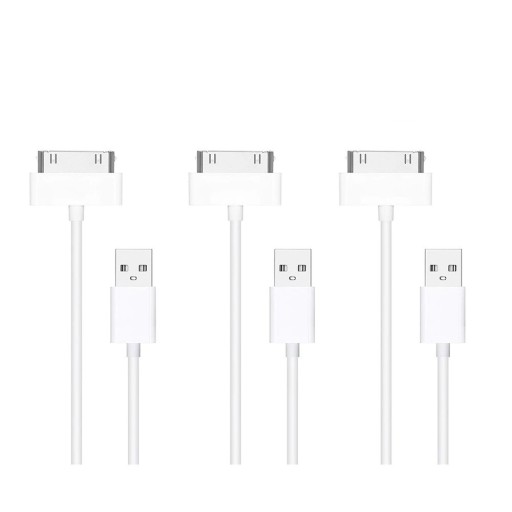 USB till Apple 30-stifts datakabel 3 st