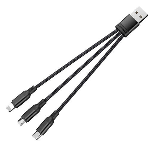 USB datakabel 3in1 15 cm