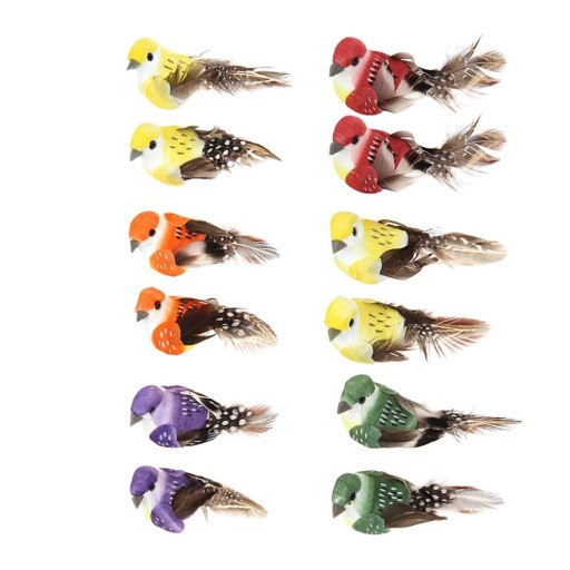 Fågeldekoration 12 st