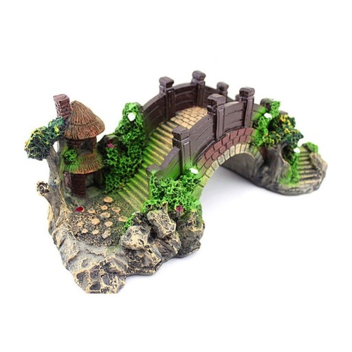 Dekorativ bro för akvarium