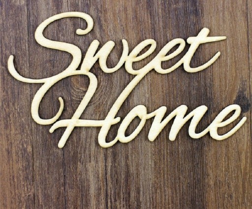 Dekorskylt Sweet Home 6 st.