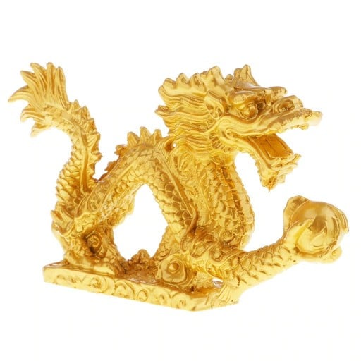 Dekorativ statyett av en asiatisk drake