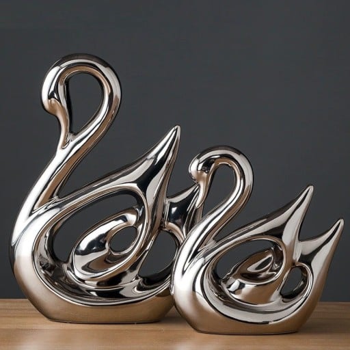 Dekorativa svanfigurer 2 st