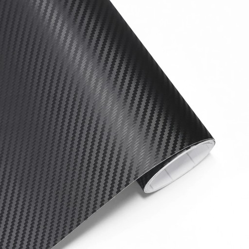 3D Carbon Film 50x152 cm Black Self-Adhesive PVC Film for Car Motorcycle Decoration and Protection Interior and Exterior Surface Finish