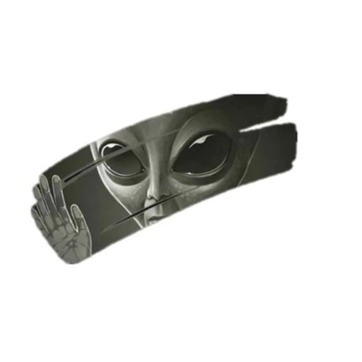 3D Cool avaruusolento halkeillut auto tarra 11,8 x 7,87 cm Itsekiinnittyvä koriste auton korille Alkuperäinen auton muotoilu Sisätilojen koriste