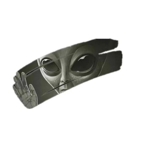3D Coole buitenaardse gebarsten auto sticker 11,8 x 7,87 cm Zelfklevende decoratie voor de carrosserie Originele styling van de auto Interieurd decoratie