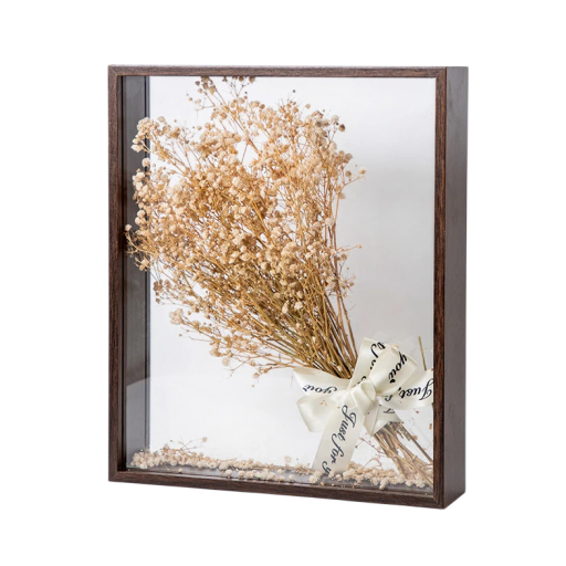 3D Display Frame Transparent Box 10 x 15 cm Wooden Decorative Frame for Decorations and Photographs for the Home
